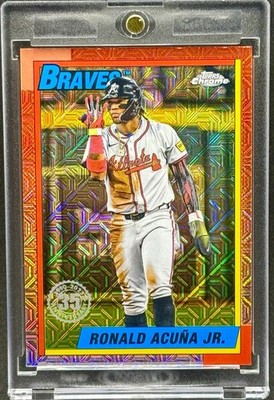 Ronald Acuna Jr. RARE  MOJO  REFRACTOR INVESTMENT CARD SSP TOPPS BRAVES MINT