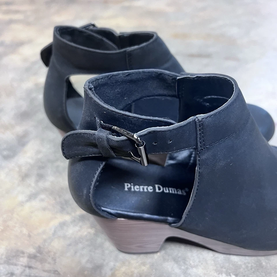 Черные замшевые сабо с вырезом Pierre Dumas размер 7,5 - Изображение 4 из 4