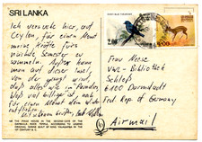 Sri Lanka ca. 1984 Mischfrankatur - Vögel Michel Nr. 545+642
