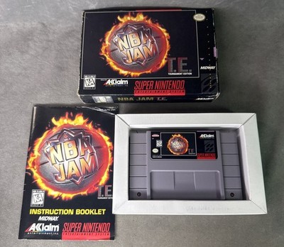 NBA Jam T.E. Tournament Super Nintendo Box & Manual TESTED