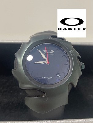 Rare Oakley Blade Analog Quartz Watch Black Swiss Made Vintage Y2K
