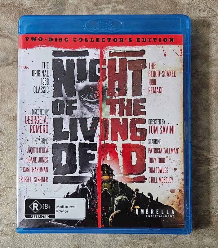 Night of the Living Dead 1968 & 1990 Ltd Ed  #1936/2300 2-Disc Blu-Ray Umbrella