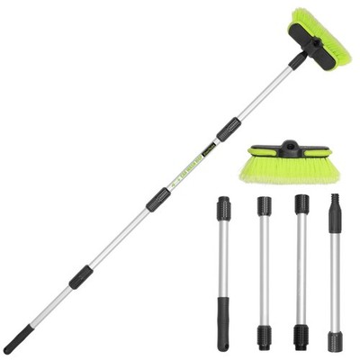 65 165cm Car Wash Brush Long Handle Soft Bristle Scrub 65 in/165cm, Green 