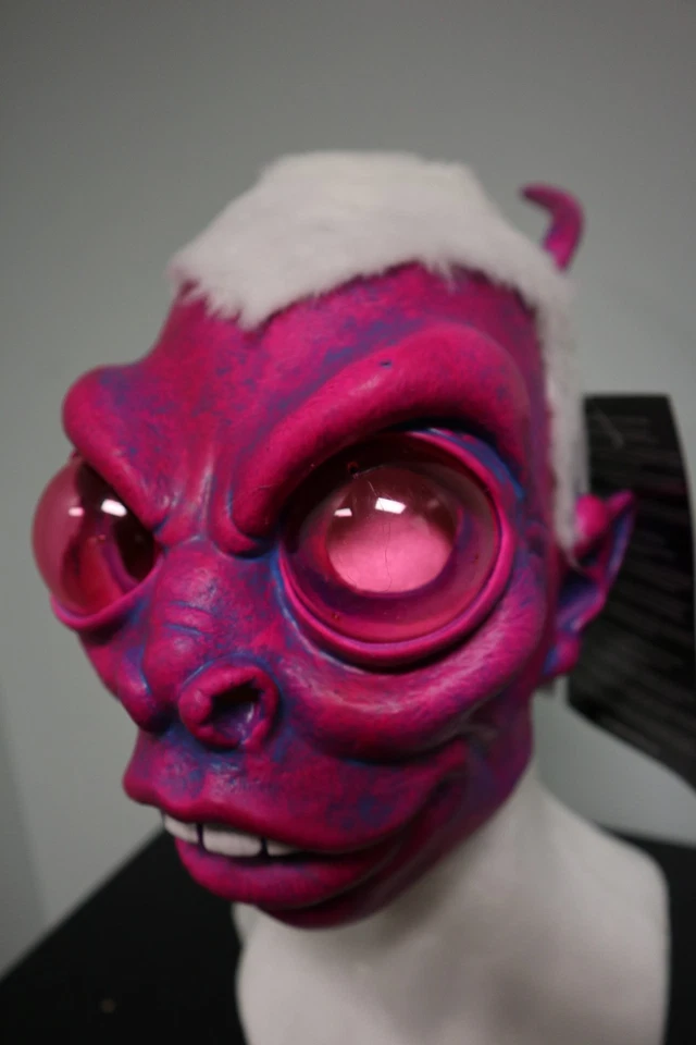 Whimsical Alien Friendly Space Invader - Zagone Studios "Gaylien" Handmade Mask - Image 3 of 4