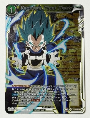 Vegeta s Final Flash 2022 Championship Dragon Ball Prize Card English BT9-133