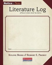 Notice and Note Literature Log: A Place to No...