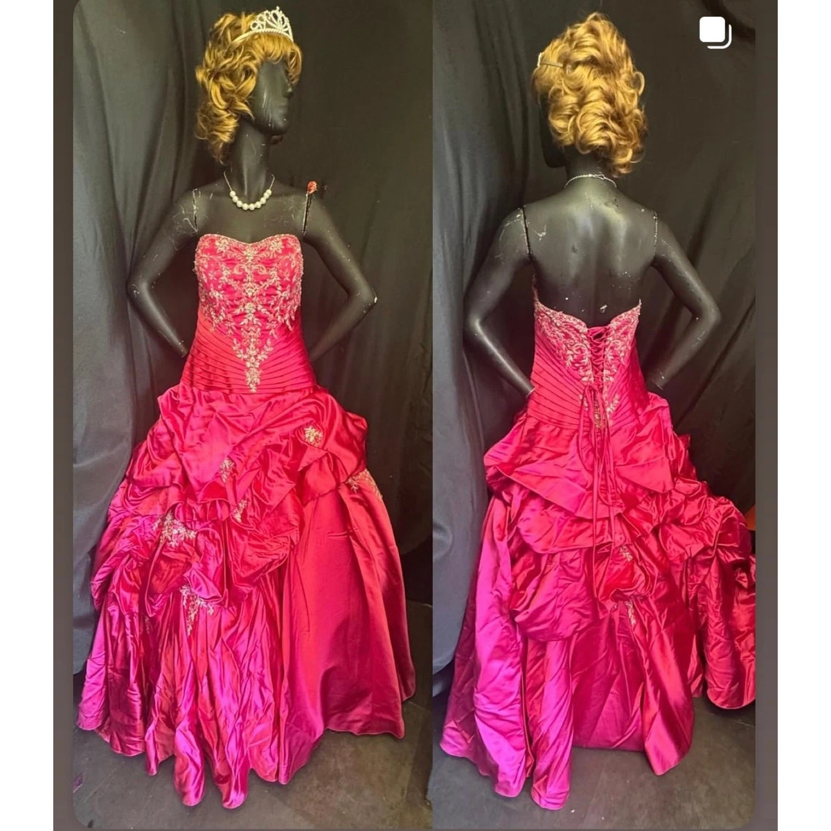strapless open back dress Princess Cut Crystal Dress – SAMAR ABOU RAAD main image 1