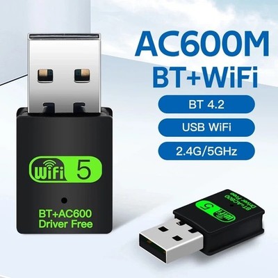 Bluetooth + WLAN 2in1 USB Stick 600Mbit/S Adapter PC
