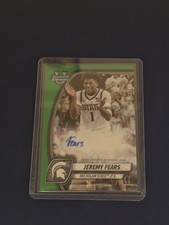 2025 Bowman Chrome #75 Jeremy Fears True Green /99 Autograph Color Match!
