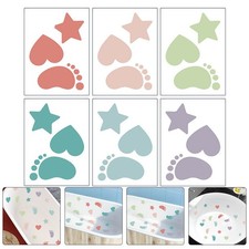 6 Sheets of Decorative Floor Decal Wall Sticker Bathtub Sticker Anti-skid