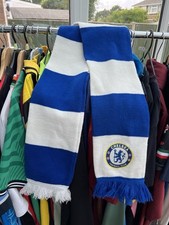 Chelsea FC Blue & White Striped Football Scarf