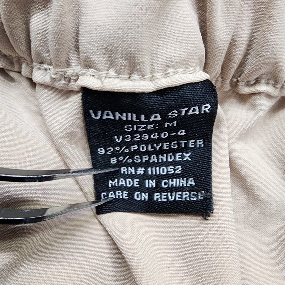 Bermuda Vanilla Star Love To Move Feminina M Bronzeada Bolsos Elásticos Casual - Imagem 4 de 4