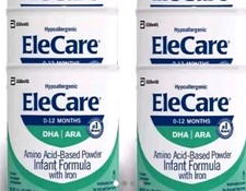 EleCare Hypoallergenic Amino Acid-Based Infant Formula Powder, 14.1 oz. 4 Cans