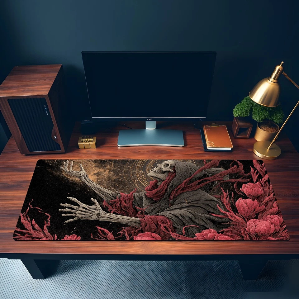 Alfombra de juego Undead Nigromancer Skeleton Zombie Dark Fantasy Horror Magic The Gathering Foto 3 de 4