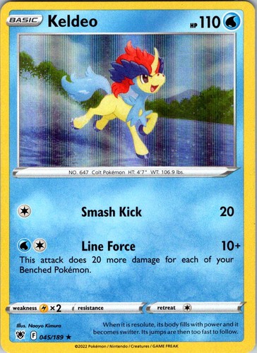 Keldeo 045/189 Holo Rare Astral Radiance Pokemon Lightly Played