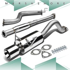 For 93-97 Del Sol Eg Eh6 4 Rolled Muffler Tip Stainless Racing Catback Exhaust