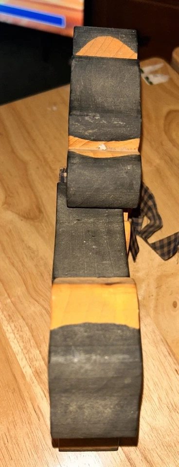 复古手工奶牛 3-D 木制 3 件拼图 9 英寸 x 6.25 英寸 x 1.5 英寸原始民间艺术 — 第 4/4 张图片