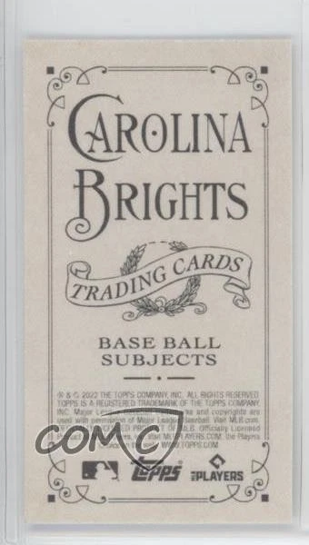 2022 Topps 206 Series 5 Carolina Brights Back Yuli Gurriel #W5-50 - Image 2 of 2