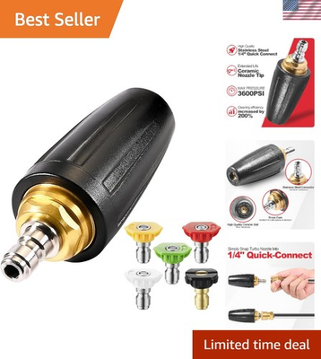#ad Effortlessly Compatible 360° Turbo Nozzle for Top Pressure Washers 3600 PSI $41.96