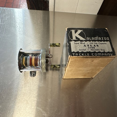 #ad #ad Vintage Kalamazoo Atlas 1708 Reel With Box $22.50
