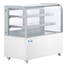 48" Curved Glass White Refrigerated Bakery Display Case
