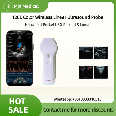 128E Color Wireless Linear Ultrasound Probe Handheld Pocket USG Phased & Linear