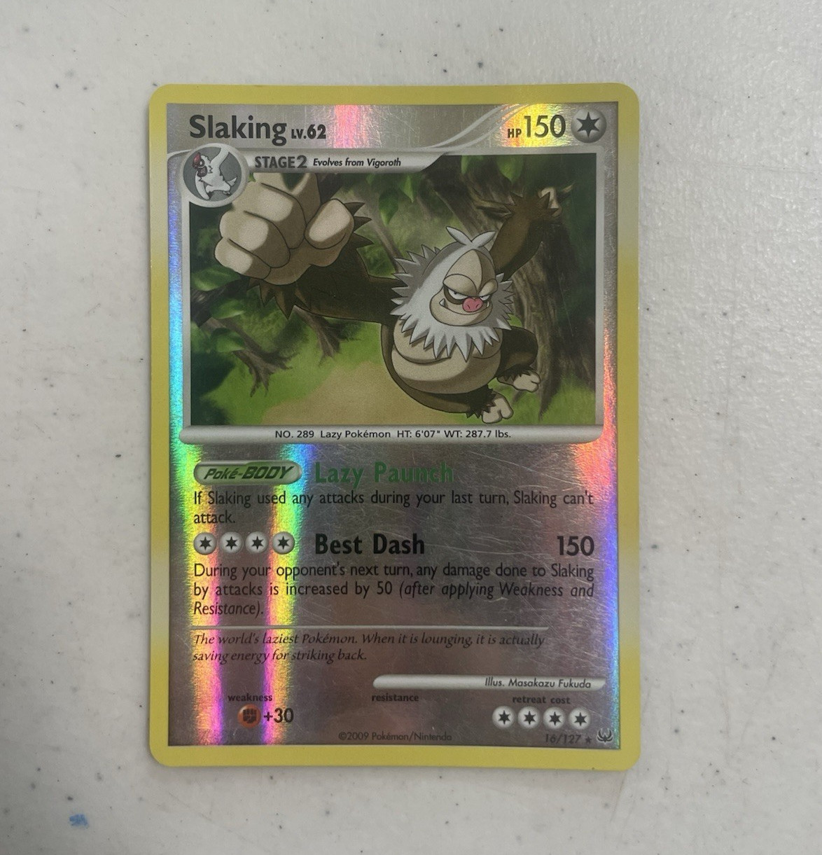 Pokemon TCG Slaking 16/127 Platinum Reverse Holo English 150 HP
