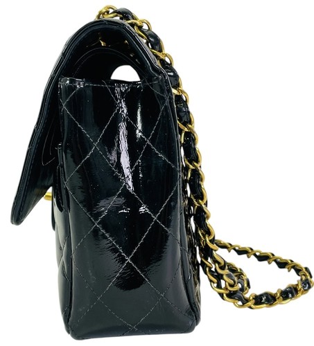 Chanel Patent Quilted Jumbo Double Flap Black - Picture 3 of 21