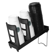 Coffee Cup Holder,Cup and Lid Dispenser with Stand,Disposable Cups Organizer,...
