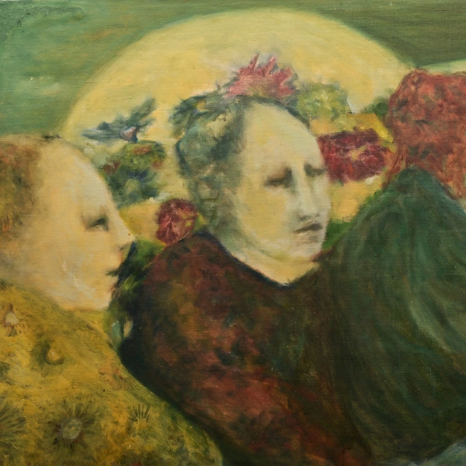 FREDERICK SPRAGUE Original Vintage Firmado Ilustración Familia Retrato Pintura Foto 4 de 4