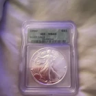 U.S. Mint 1990 American Silver Eagle $1 1 oz .999 Silver ICG MS69