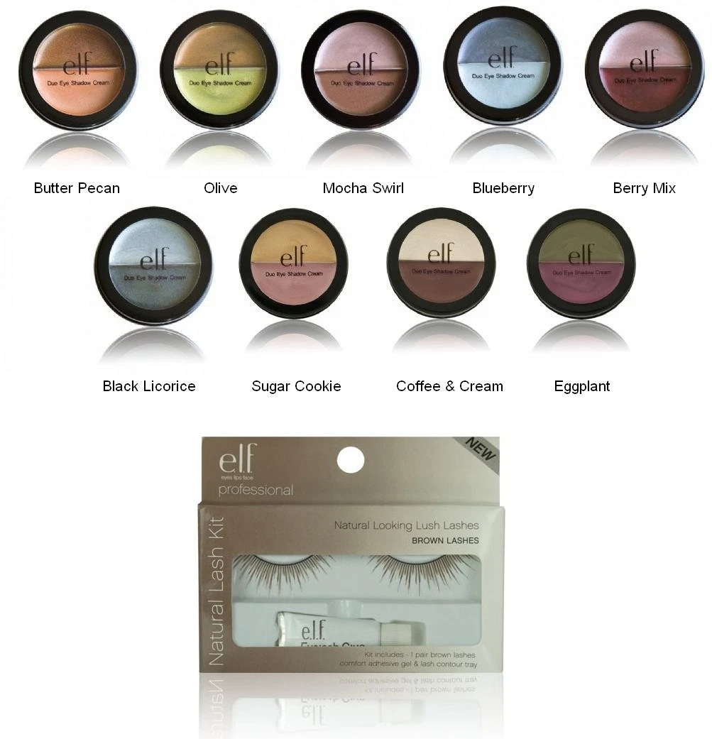 elf Duo Eye Shadow Cream PICK YOUR COLOR! w/ Brown Lash Kit E.L.F. NEW Free S&H!