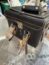 1960 Vintage Leather Camera Bag Case with Separate Compartment
