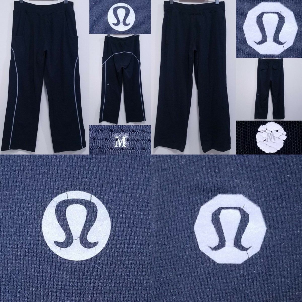 Lululemon Black Yoga Pants Size Medium Straight Leg Mens