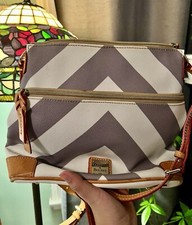 Dooney and Bourke Women s Handbag Striped Grey And White