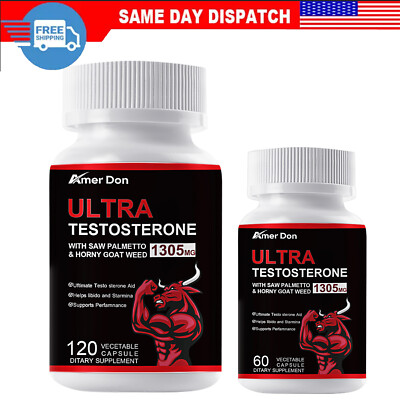Muscle Growth + Strength+Male Performance Testosterone Booster 60/120 Capsules