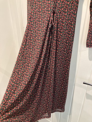Topshop Floral Print Square neck Long Sleeve Midi Dress Ladies Size 8 - Picture 2 of 9