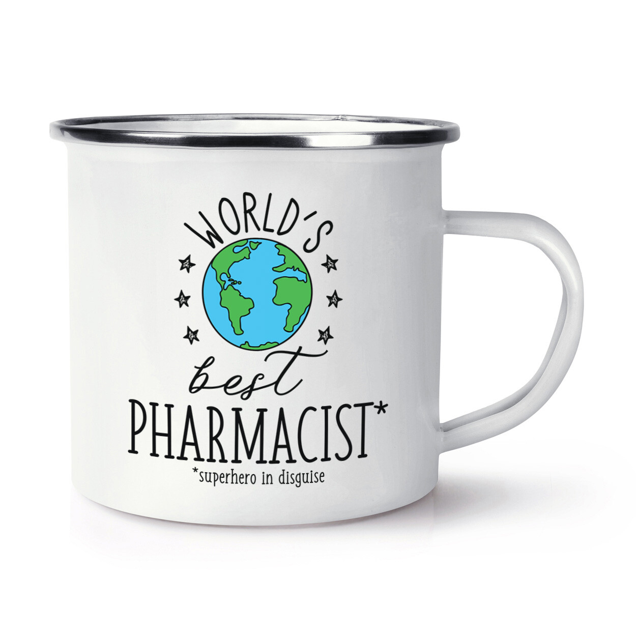 World's Best Pharmacist Enamel Mug Cup Funny Joke Favourite Chemist Pharmacy
