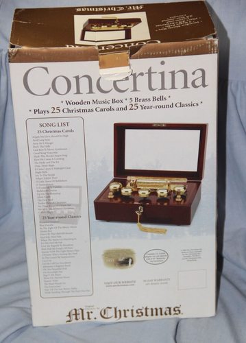 Mr. Christmas 2006 Gold Label CONCERTINA Wooden MUSIC BOX - 50 Songs - NICE! - Picture 12 of 13