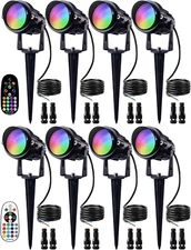 12W RGB Color Changing Landscape Lights Low Voltage LED Landscape Lighting Re...