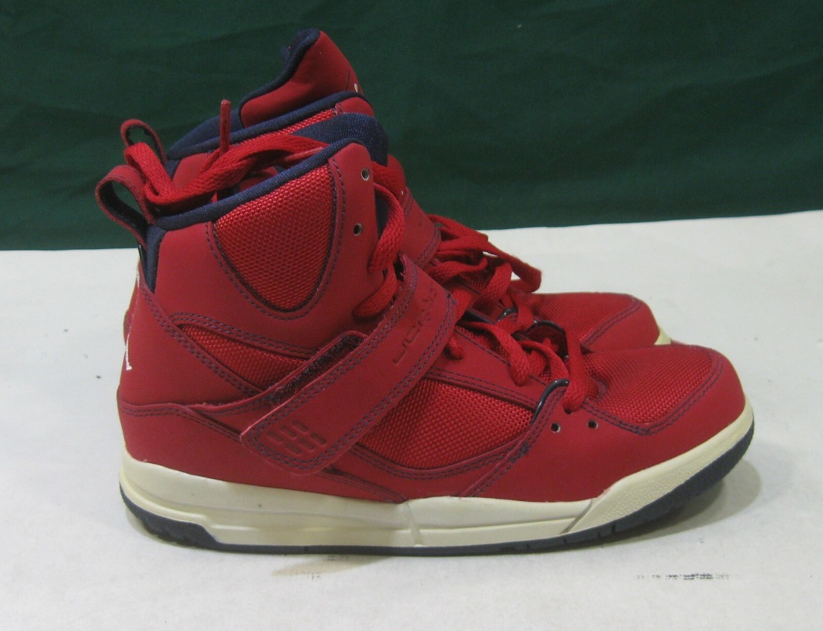 22cmキッズ ジョーダンフライト45(PS) Jordan Flight 45 High PS 384521 601 red/ white YOUTH Size 2