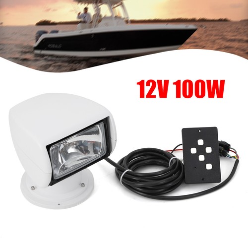 Marine Boot Auto Suchscheinwerfer Suchlicht + Fernbedienung Searchlight 100W 12V - Afbeelding 1 van 7