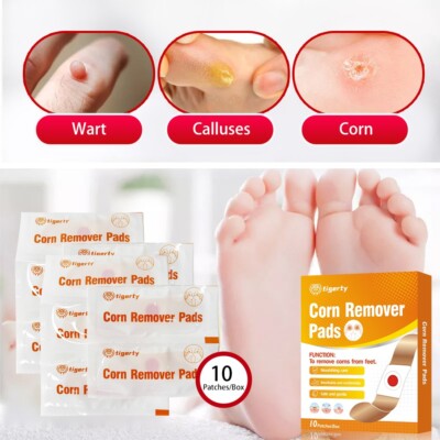 10pcs Plantar Wart Corn Remover Bandages Corn Cushion Finger Callus Removal Pads