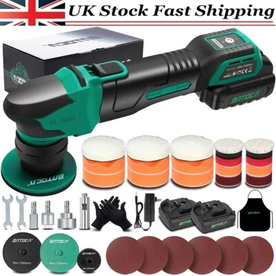 BATOCA S4 Cordless DA Polisher Kit 12V Dual Action Car Buffer w/ 2 Batteries UK