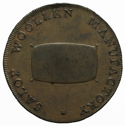 Ficha de medio penique Shropshire Shrewsbury 1793 D&H 22 - Imagen 2 de 5