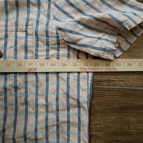 Tommy Bahama Hemd Herren Large orange kariert Leinenmischung Island Modern Fit Travel - Bild 5 von 7