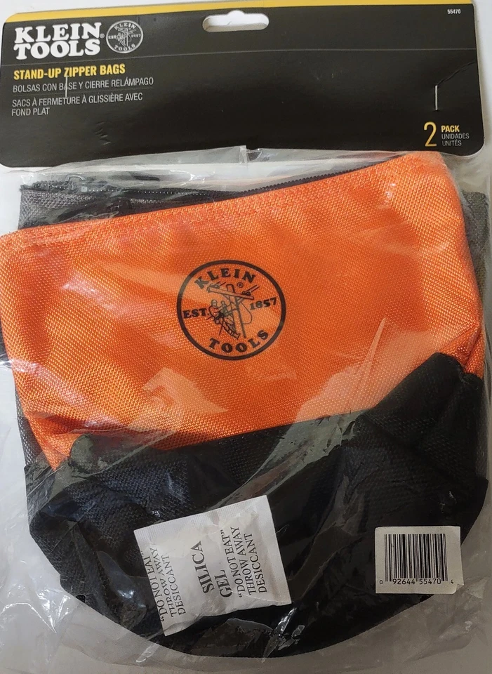 Klein Tools 2 Pack 9 in. Stand-Up Zipper Tool Bag New in Package  - Image 3 of 4