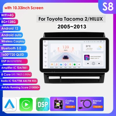 For Toyota Tacoma 2005-2013 10.33'' Android 13 Car  Radio GPS WiFi BT 2DIN 8+128G