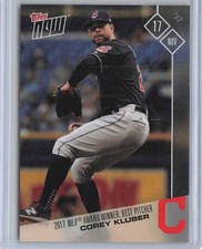 2017 Topps Now #OS-73 Corey Kluber Cleveland Indians