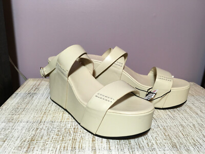 NWT ZARA SRPLS Collection Platform Wedge Leather Sandals